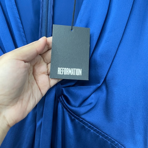 Archival Reformation x Haim Toluca Dress - Tags, Never Worn! Size 10, Blue - Picture 6 of 7